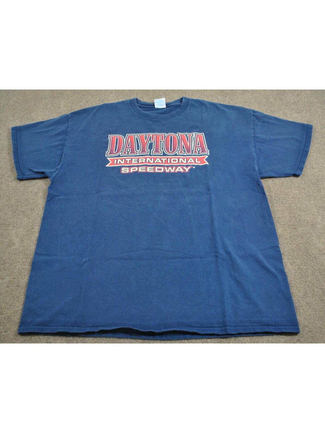 Daytona International Speedway Racing Nascar Race Shirt Blue Size XLarge
